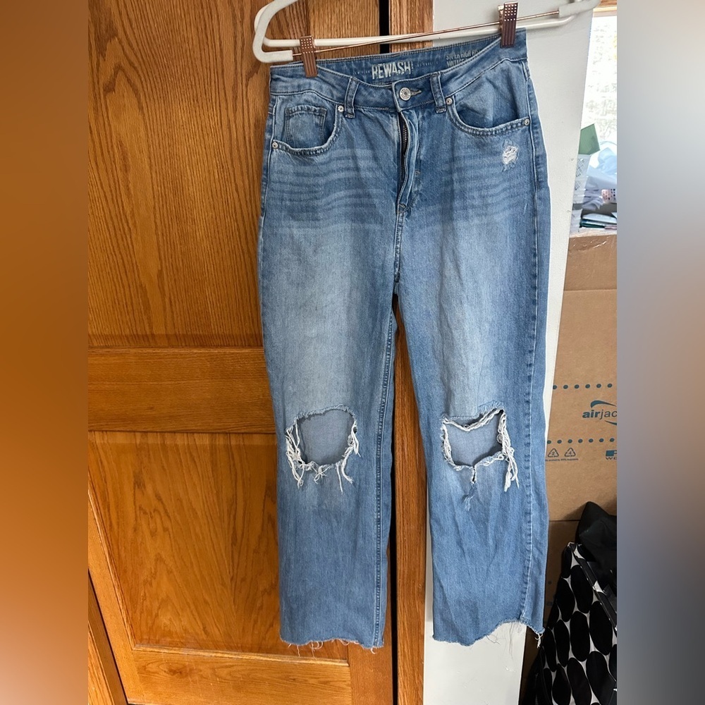 Rewash Light Blue Distressed Boyfriend Jeans